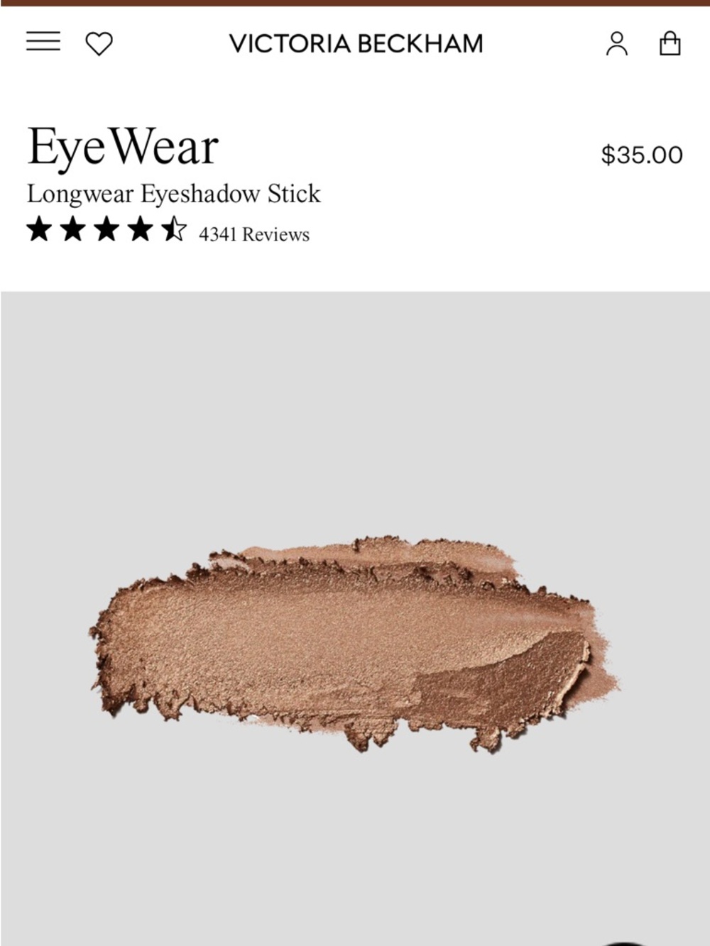 Victoria Beckham Beauty Eye Wear
Longwear Eyeshadow Stick | Caramel - Picture 3 of 12